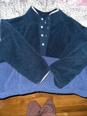 Old Navy Cozy Two-Tone Sherpa Pullover